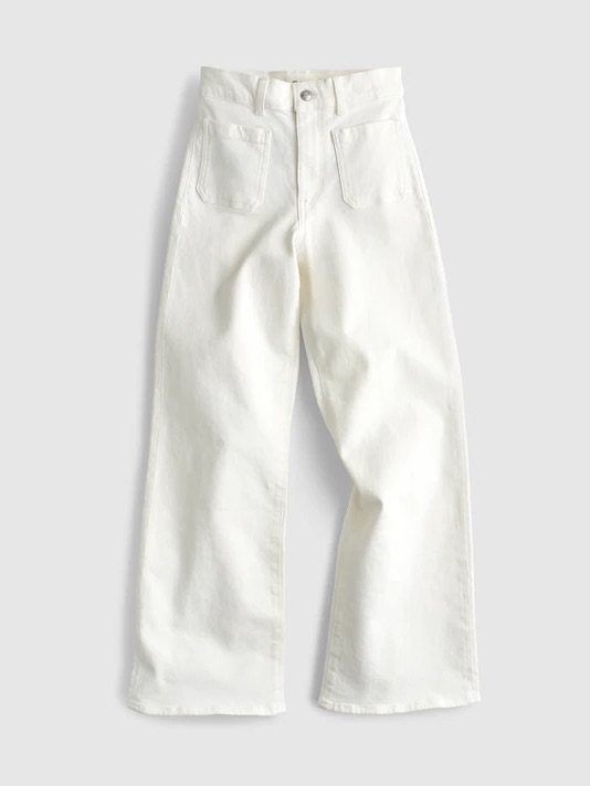 Madewell The Emmy Wide-Leg Jean In Super Stretch Denim In White W32 $148 Nzo41
